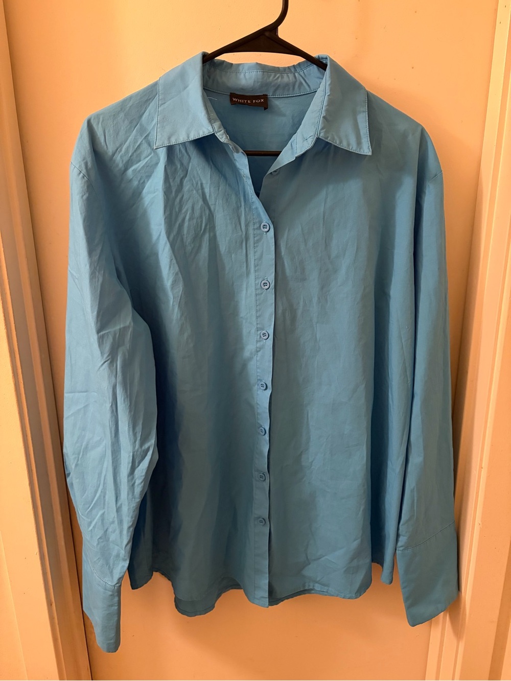 White Fox Boutique Light Blue Button-Down Shirt